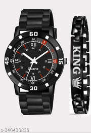 New stylish watch amazing watch wrist watch pu rubber strap watch black colour watch for mens & boys