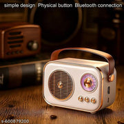 RG TGX Vintage Wireless Bluetooth Speaker – Portable Hi-Fi Stereo Speaker with High Bass, USB & TF Card Support, Rechargeable Battery (Beige)