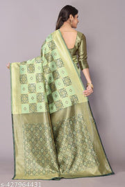 cotton silk jacquard with blouse