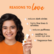 Plum Goodness 3% Vitamin C, 3% Peptide & 3% Caffeine Under Eye Cream with Mandarin