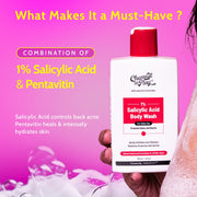 Chemist At Play 1% Salicylic Acid Body Wash for Body Acne - 473 ml