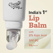 Chemist At Play Ceramides + 2% Kojic Acid Tinted Lip Balm (Vanilla) | SPF 50 PA++++ | 10 gm