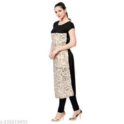 Women's and Girls Digital Print Crepe Aline Straight kurti new arrival