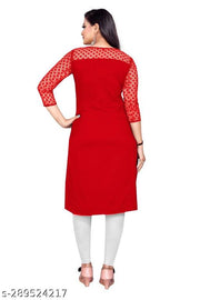 Casual American Crepe And Rasal Net Stylish Pack Of 2 Kurtis