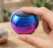 Mini Bluetooth Speaker, Ball Shape, 5x5 cm, with LED Lighting Effects | Wireless Power Button Controlled, Long Lasting Battery & Quick Charge