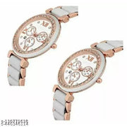 Lettest Fashionable Round Dial Analog Watch Combo For Girls/ Women