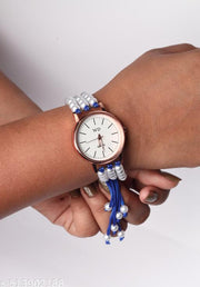 princess fancy Unique round dail adjustable pearl braclate watches for girls and women