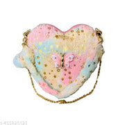 New Small Sling Bag for Girls Purse Combo for Women Fur Sling Bag Combo Heart Shape Bag