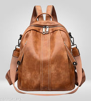 Fashion Elite brown backpack Leather Backpack for Women Elegant Genuine Backpack Purse Ladies Leather Shoulderbag