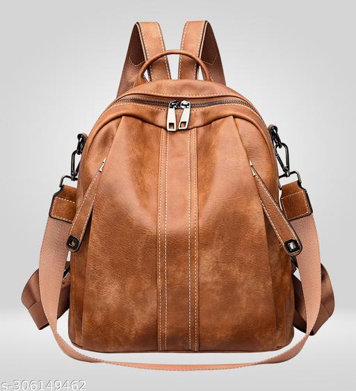 Fashion Elite brown backpack Leather Backpack for Women Elegant Genuine Backpack Purse Ladies Leather Shoulderbag