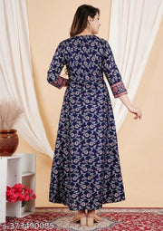 printed anarkali kurti women gwoen