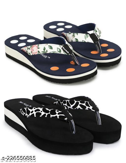 Two Soft Comfortable & Stylish Women's Daily Use Slipper/Flipflop for Women & Girls Combo of 2