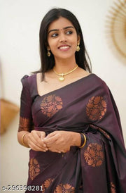 Kanjeevaram Banarasi Silk Jacquard Saree With Unstiched Blouse
