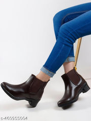 THE ALL WAY Women Elastic Kiten Heel  boots ,Chelsy boots For Women