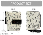 Alexvyan Compact Bears Tri-fold Wallet PU Leather, Women's Purse Wallet Organizer Female Hand Clutch Women/Ladies/Girls Wallets Credit Card Holder - Black