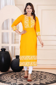Sagsi Women Rayon Ethnic Wear for Casual and Festive Occasions Gold Printed Straight Fit Kurti ( Maroon ) |Ethnic Kurti for Women| Kurtis & Kurtas | Simple & Party Wear Kurti|