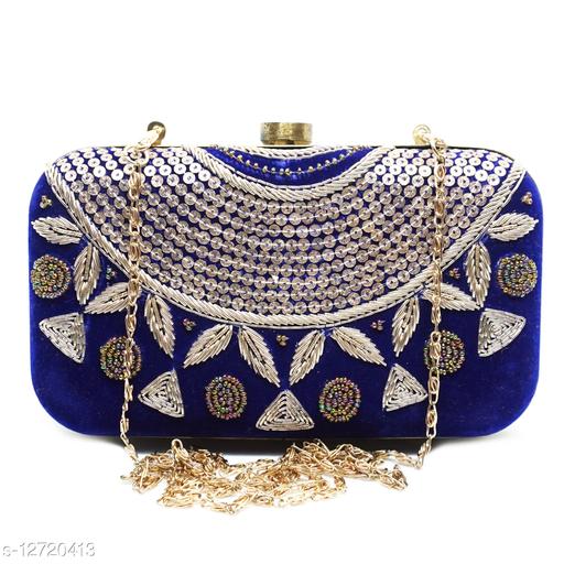 Zari Embroidery Women's Clutch for Wedding and parties