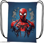 Printed Dori Bag Drawstring Backpack Small Bag Gym Bag tution bag Gift Bag for Everyday Use