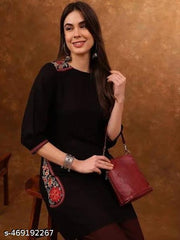 Ethnic Motifs Embroidered A-Line Kurta