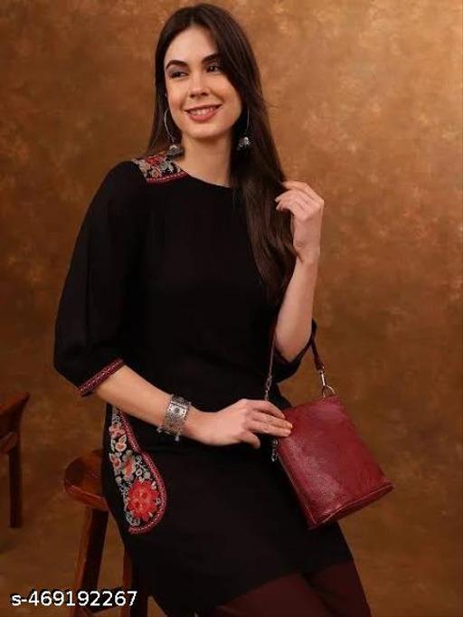 Ethnic Motifs Embroidered A-Line Kurta