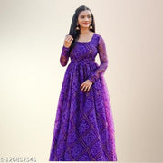 Women's Blue  Bandhini Styles Kurtii