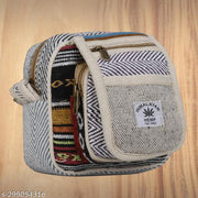 ANESHA Hemp Sling Backpack- Hemp Crossbody Bag- Hemp Shoulder Backpack Adjustable Strap for Men & Women Pack of 1 Size (7.5 x 7.5) inches Multicolour