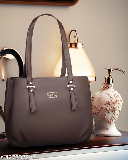 Brown Artificial Vegan leather Office & daily use hand bags,  women handbag, Women bags, Ladies bag, ladies purse