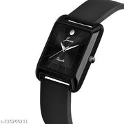 Jainx Square Shape Black Silicone Strap Analog Wrist Watch for Men - JM7168