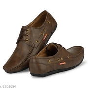 Stylish Men's Syntethic Leather Brown Casual Shoes