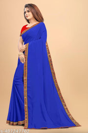 Luxurious Georgette Saree with Opulent Maharani Mirror Lace Border
