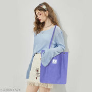 MOMISY Women Corduroy Tote Bag with Handle and Strap Belt Girls Shoulder Handbag Shopping Bag Travel for Daily Use Mother Work Beach and Grocery