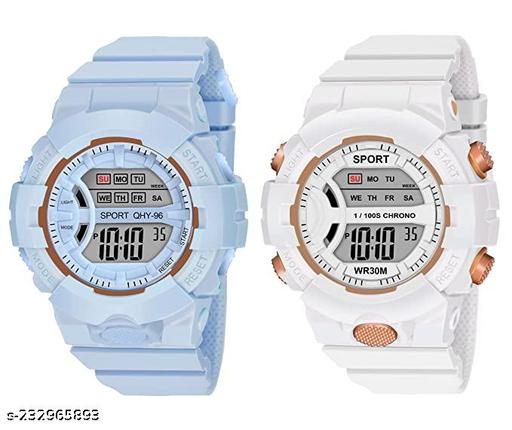 Digital Unisex Watch (Multicolour Dial Multi Colored Strap)