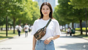 Army colar Waist bag for girls  tree pockets