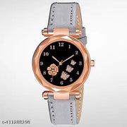 New Fancy Flower Butterfly Analog Watch With Black LED Watch Combo Free Led Light For Kids Watch For Girls