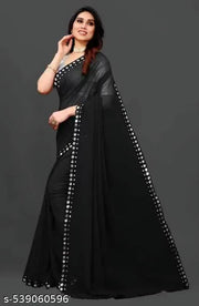 NEW FENCY GEORGETTE CUT WORK SAREE