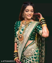 FANCY Exclusive Banarasi Silk Saree With Blouse piece