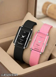 Women Analog Watches square Dial Watch combo