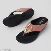 JF&F Unique Fabulous Women Flipflops & Slippers Peach Counter