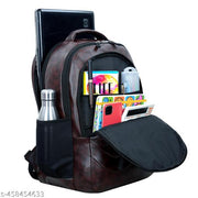 Comfy Classic PU Leather  40 L Casual Waterproof Laptop Bag/Backpack for Men Women Boys Girls/Office School College Teens & Students