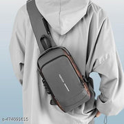 Waterproof Polyester Slim Unisex Crossbody Sling Bag Chest Backpack Men's Shoulder Bag, Leisure Travel Handbag, Hard Shell Anti-Theft Chest Bag(Multicolor)