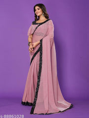 Lycra Saree Set with Stitched Blouse | Free Size (38–42)