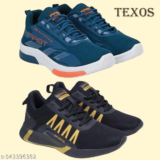 TEXOS Combo Multicolor Latest Design Walking, Joging and Running Sports Shoes for Men- Pack of 2