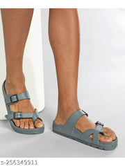 Paragon Comfort Fit Trendy Grey Casual Slides for Men