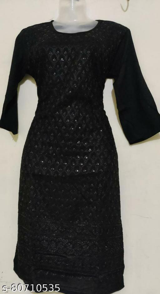 Cotton Chikan Kurti, sequence  chikan Kurtis for women