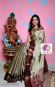 Chikku & Brown Paithani Design Cotton silk saree