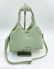 Knitted Hand Held Handbag with adjustable Sling
