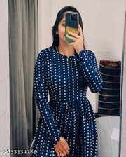 Trendy High-Slit Printed Kurti|style |full sleeve kurti|stylish ethnic outfit|elegant printed top|