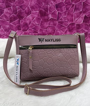 Attractive trendy women Lavender PU sling bags/Small Sling bags/Premium PU leather sling bags for women/Full handwork bag/Party wear and wedding bag for women