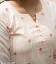 Fashionable Cotton Slub Dijital Print Straight Kurti For Women