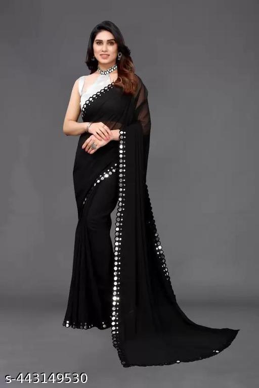 NEW FENCY GEORGETTE CUT WORK SAREE